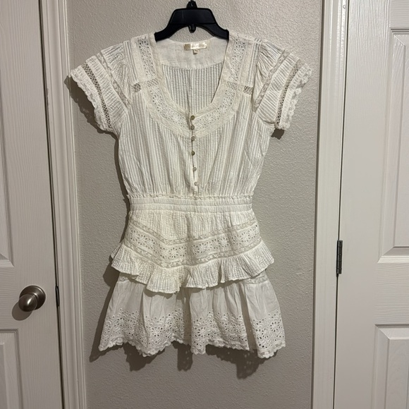 LoveShackFancy Jeromie Tiered Ruffle Mini Dress - Picture 2 of 7